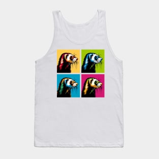 Ferret Frenzy: A Pop Art Whirlwind Tank Top